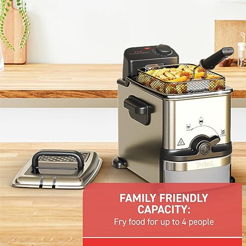 EZ Clean Compact Electric Deep Fryer with Basket