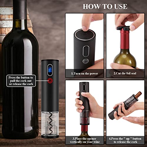 Wine Opener Valentines Day Gift Set with Electric Wine Bottle Opener