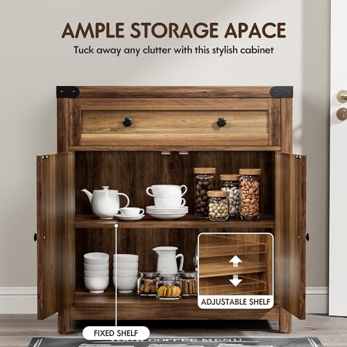 Farmhouse Coffee Bar Cabinet Sideboards
