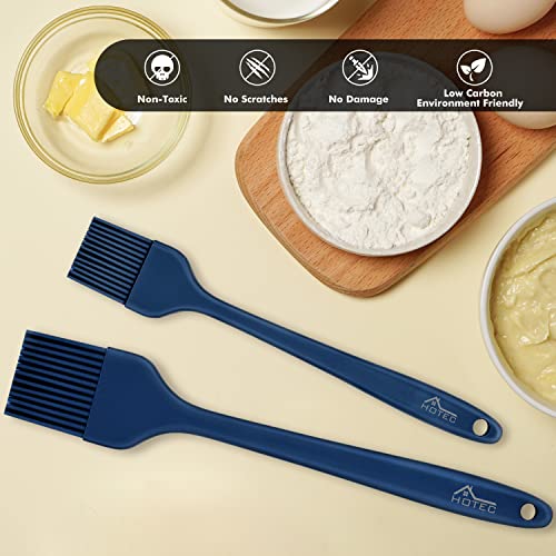 2 pieces Set Basting Brushes Silicone Heat Resistant Pastry Brushes Spread Oil Butter Sauce Marinades for BBQ Grill Barbecue Baking Kitchen Cooking BPA Free Dishwasher Safe