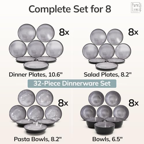 32 Piece Stoneware Dinnerware Set for 8 (32 Count)