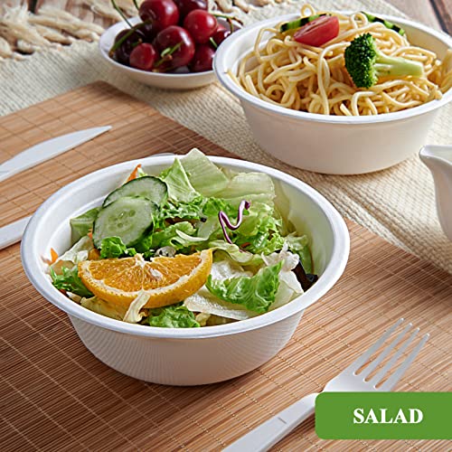 180 Pack 16 OZ Compostable Paper Bowls (180 Count)