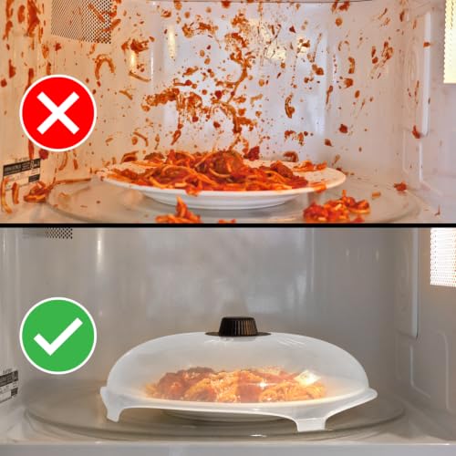Tall Magnetic Microwave Splatter Cover for Food