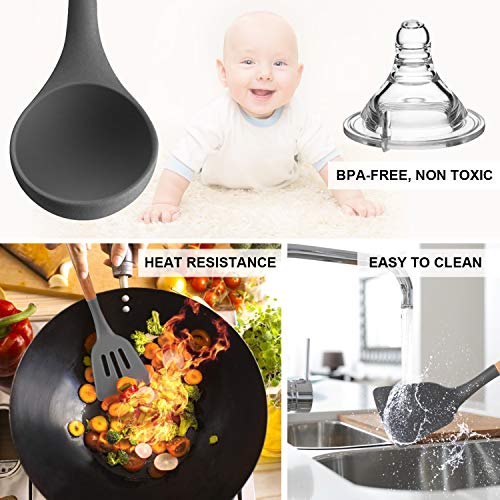 Silicone Cooking Kitchen Utensils Set (17 Count)
