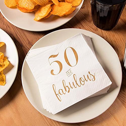 50th Birthday Napkins for Women (50 Count)