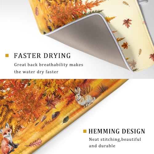 Autumn Forest Dish Drying Mat