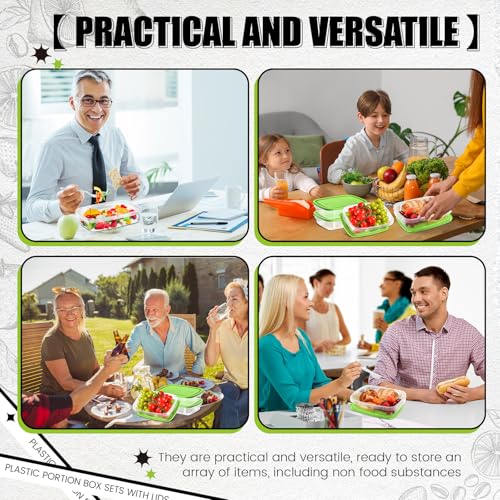 18 Pcs 33 oz Plastic Food Storage Containers with Lids (18 Count)