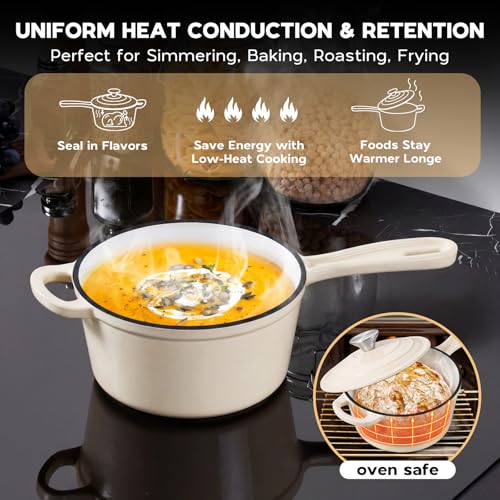 Enameled Cast Iron Sauce Pan