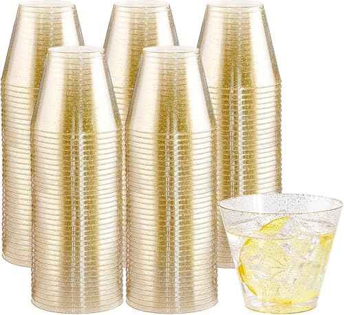 200 Pcs Gold Plastic Cups
