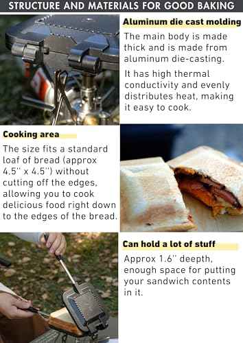 Sandwich Maker Hot Sand Single Burner Gas Fire Open Fire Compact Aluminum TT