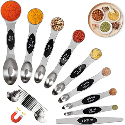 19 Pc Magnetic Measuring Cups and Spoons Set (19 Count)