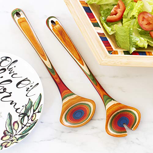 Baltique Marrakesh Collection Wooden Salad Serving Utensils Set (2 Count)