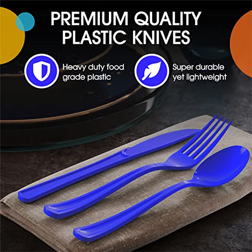 Party Solids 200 Pcs Plastic Silverware (200 Count)