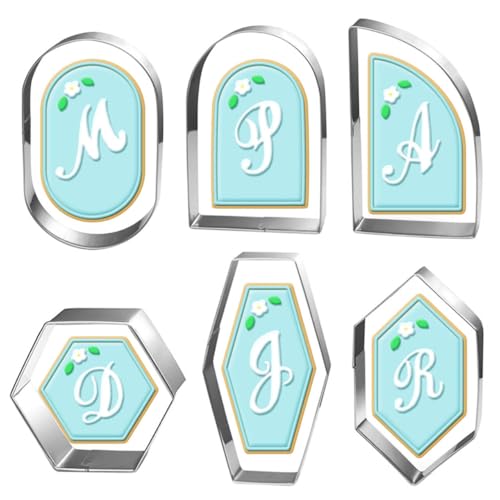 6 Pcs Geometric Plaque Cookie Cutter Set