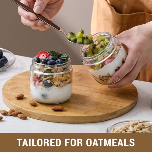 4 pack 10oz Glass jars with Airtight Lids