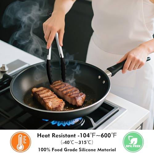 Silicone Serving Tongs for Cooking 9 (3 Count)