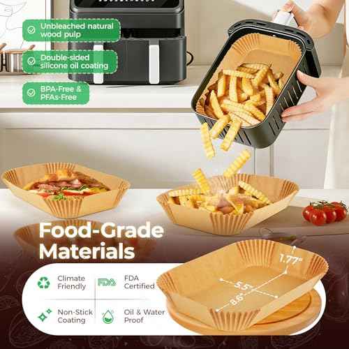 305Pcs Air Fryer Liners 8.5" x 5.5" for Bella Slim (305 Count)