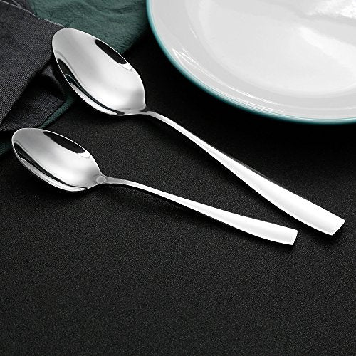 24 Piece Large Stainless Steel Dinner Spoons (24 Count)
