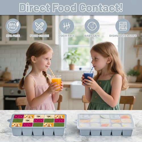Silicone Ice Cube Tray 2 Pack (2 Count)