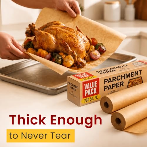 Unbleached Parchment Paper for Baking (520 Count)