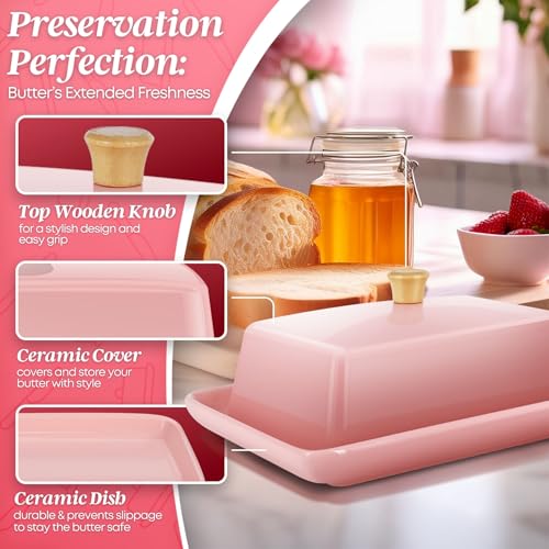 Extra Large Ceramic Butter Dish with Lid