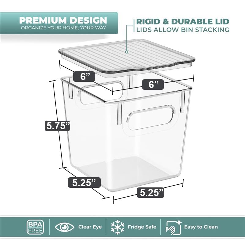 Clear Toy Storage Bins with Lids (4 Count)
