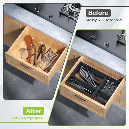 Bamboo Drawer Organizer (8 Count)