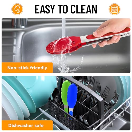 Silicone Serving Tongs for Cooking 9 (3 Count)