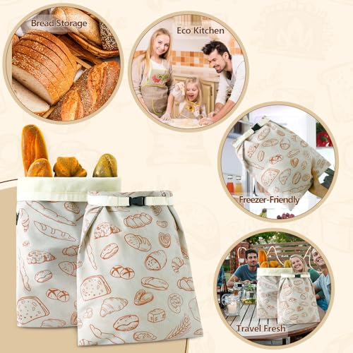 Beeswax Bread Bags for Homemade bread (2 Count)