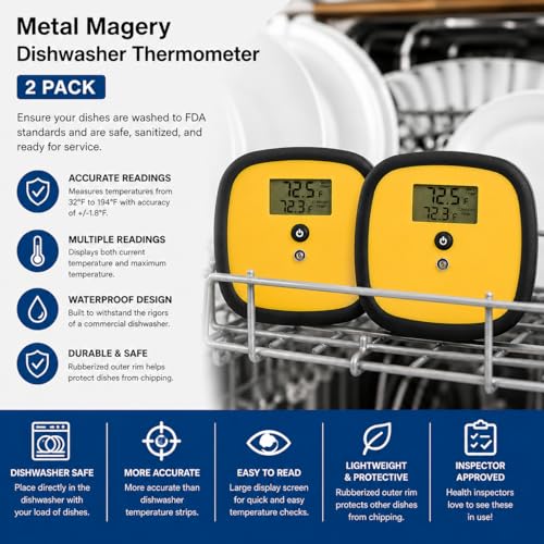 Replacement for Taylor 8791 Dishwasher Thermometer Waterproof (2 Count)