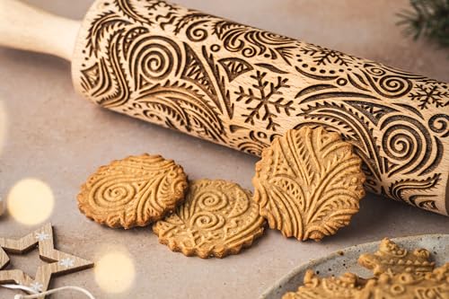FROST Embossing rolling pin for Christmas cookies