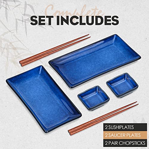 Ceramic Sushi Plates Set 6