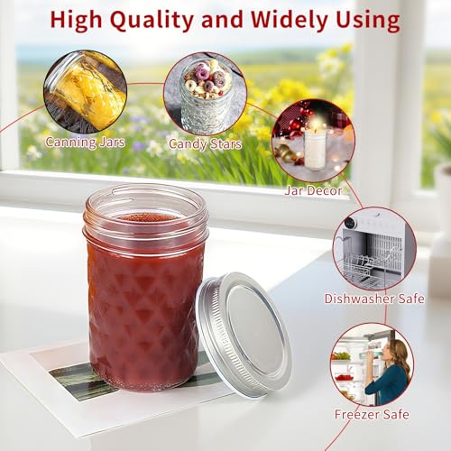 22oz 650ml Glass Mason Jars 6 Pack (6 Count)