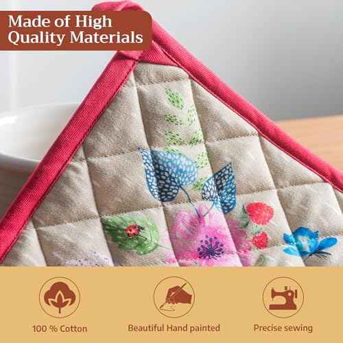 Pot Holders 100% Cotton Potholders (2 Count)