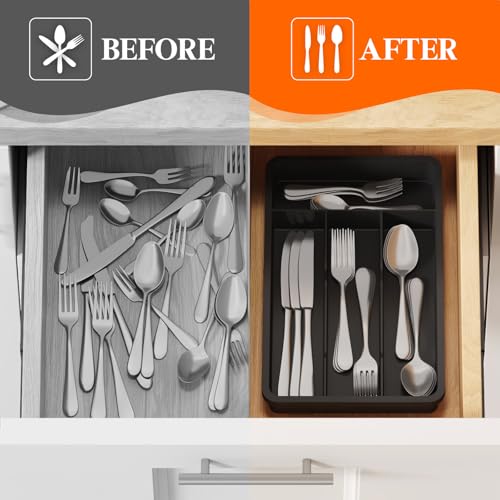 Silverware Drawer Organizer Tray