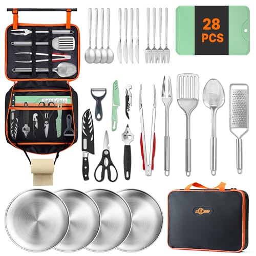 Portable Camping Cooking Utensils Set 28PCS (28 Count)