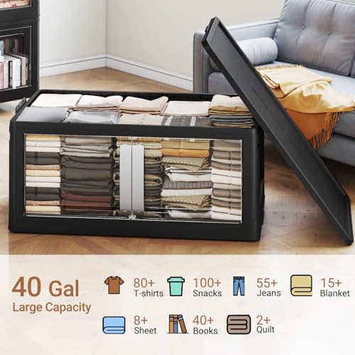 160QT Stackable Storage Bins with Lids