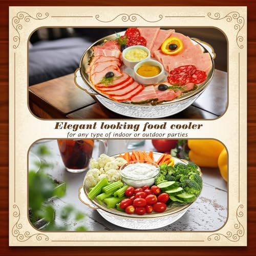 3 Set 11.8" Chilled Serving Tray Compartments for Parties (3 Count)