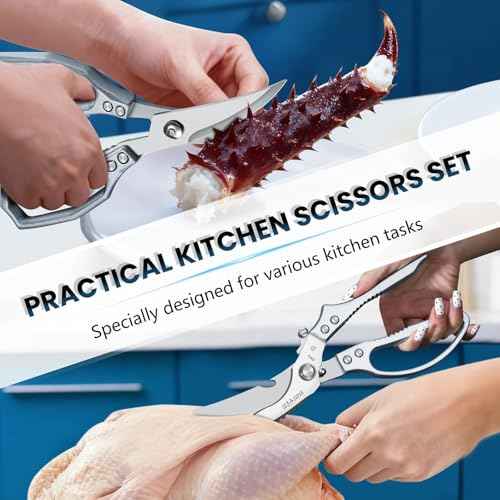 Silver Kitchen Scissors Set