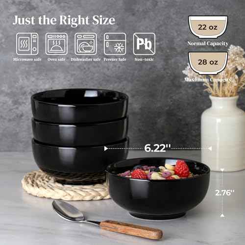 22 OZ Ceramic Soup Bowls & Cereal Bowls
