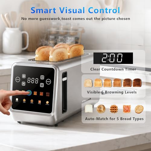 4 Slice Long Slot Touch Screen Toaster