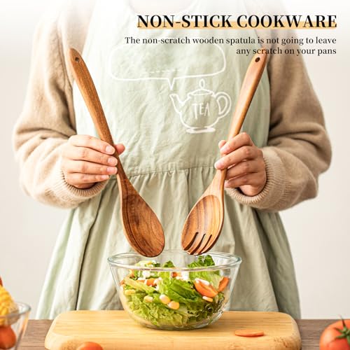 Acacia Wooden Salad Server Set