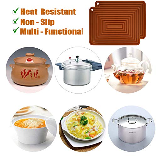2 Pack Large Silicone Trivet Mats (2 Count)