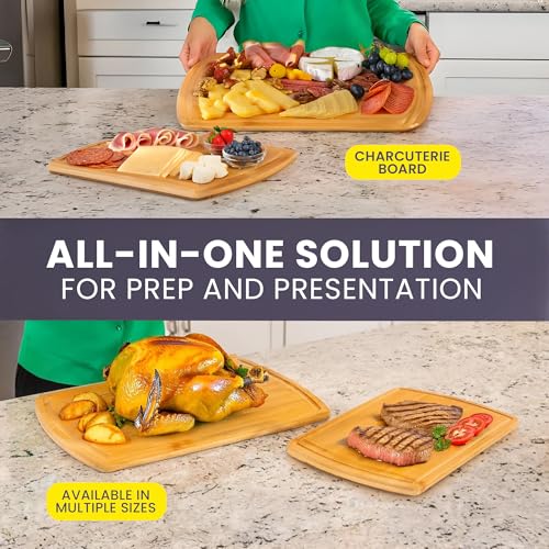 Extra Large Bamboo Cutting Board Set of 2 (2 Count)