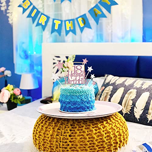 Rose Gold 18th Birthday Cake Topper (7 Count)