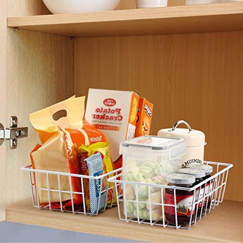 Freezer Organizer Bins for Upright Freezer Metal Wire Baskets (6 Count)