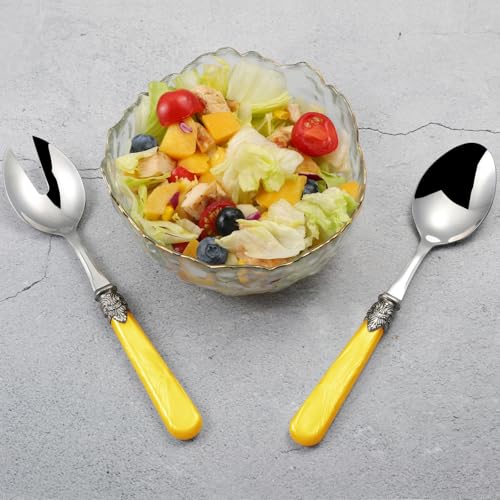 2 piece Salad Servers Stainless Steel Salad Serving Set Salad Fork and Spoon