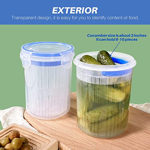 Pickle Jar 24 oz pickle container with strainer Pickle Holder Keeper Lifter
