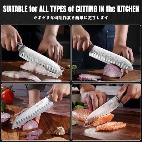 7" Santoku Japanese Chef Knife (3 Count)