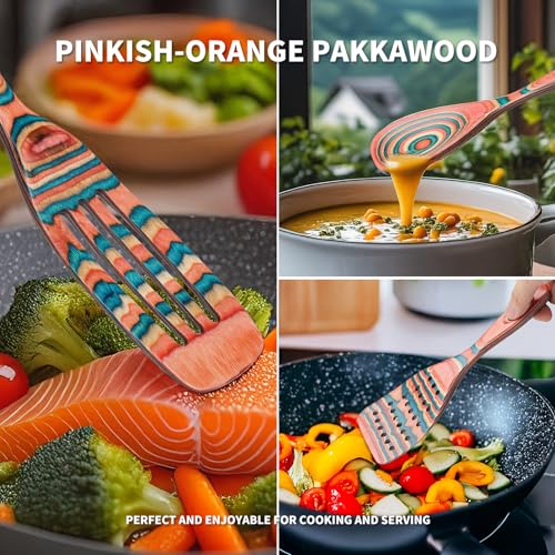Pakkawood 7 Piece Wooden Cooking Utensils (7 Count)
